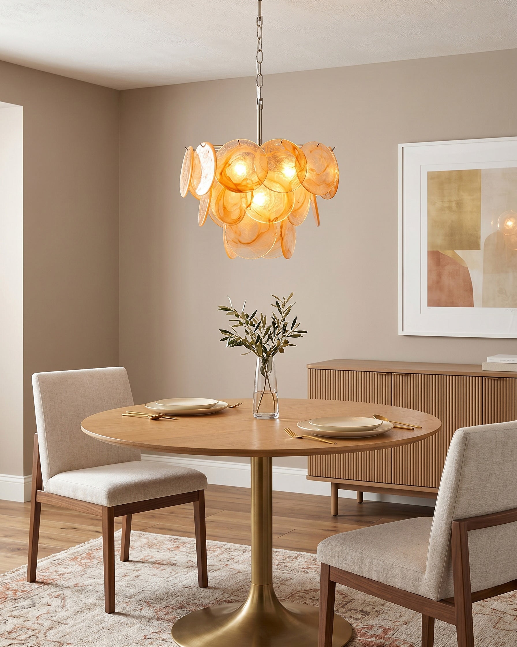 Cressida Glass Disk Chandelier
