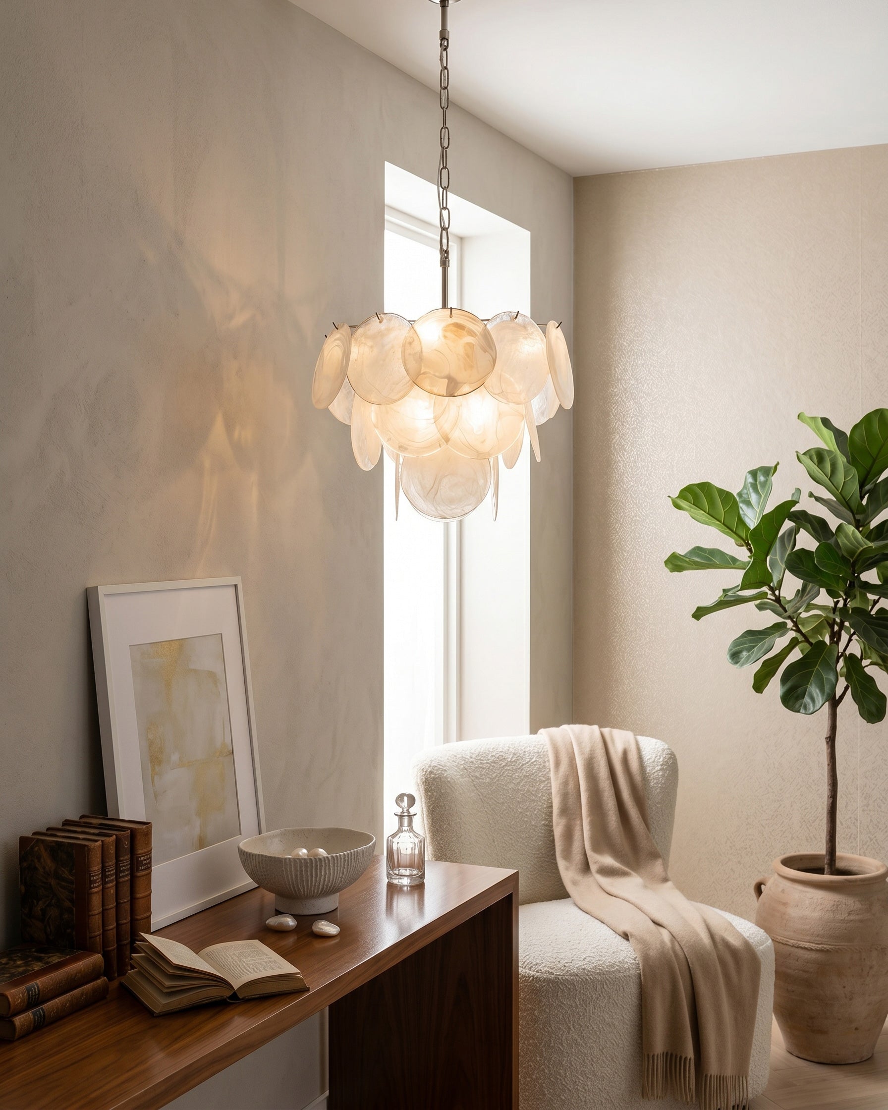 Cressida Glass Disk Chandelier