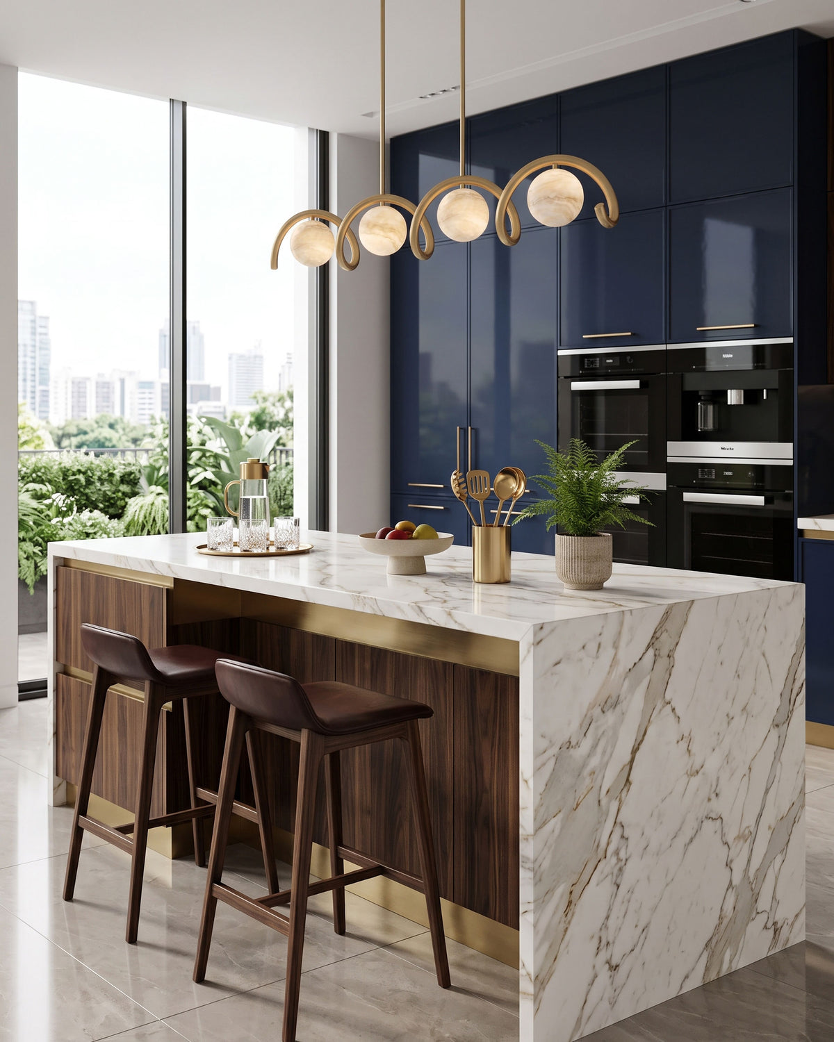 Crispin Wave Globe Chandelier