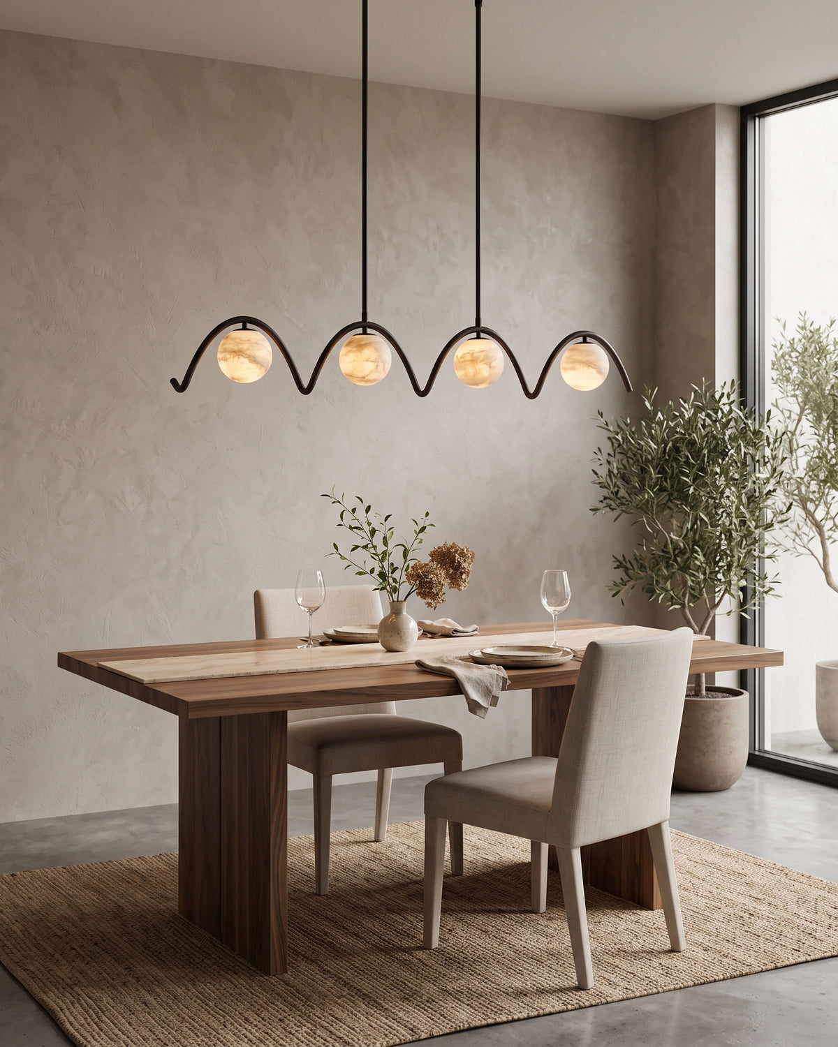 Crispin Wave Globe Chandelier