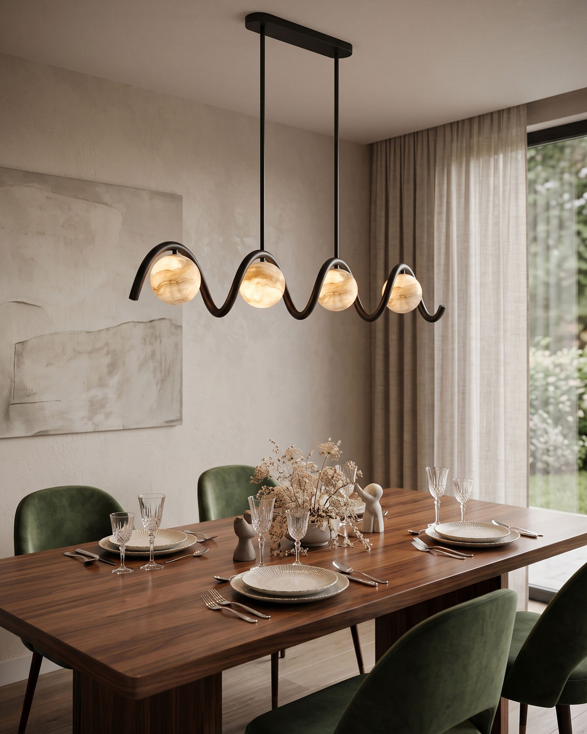 Crispin Wave Globe Chandelier