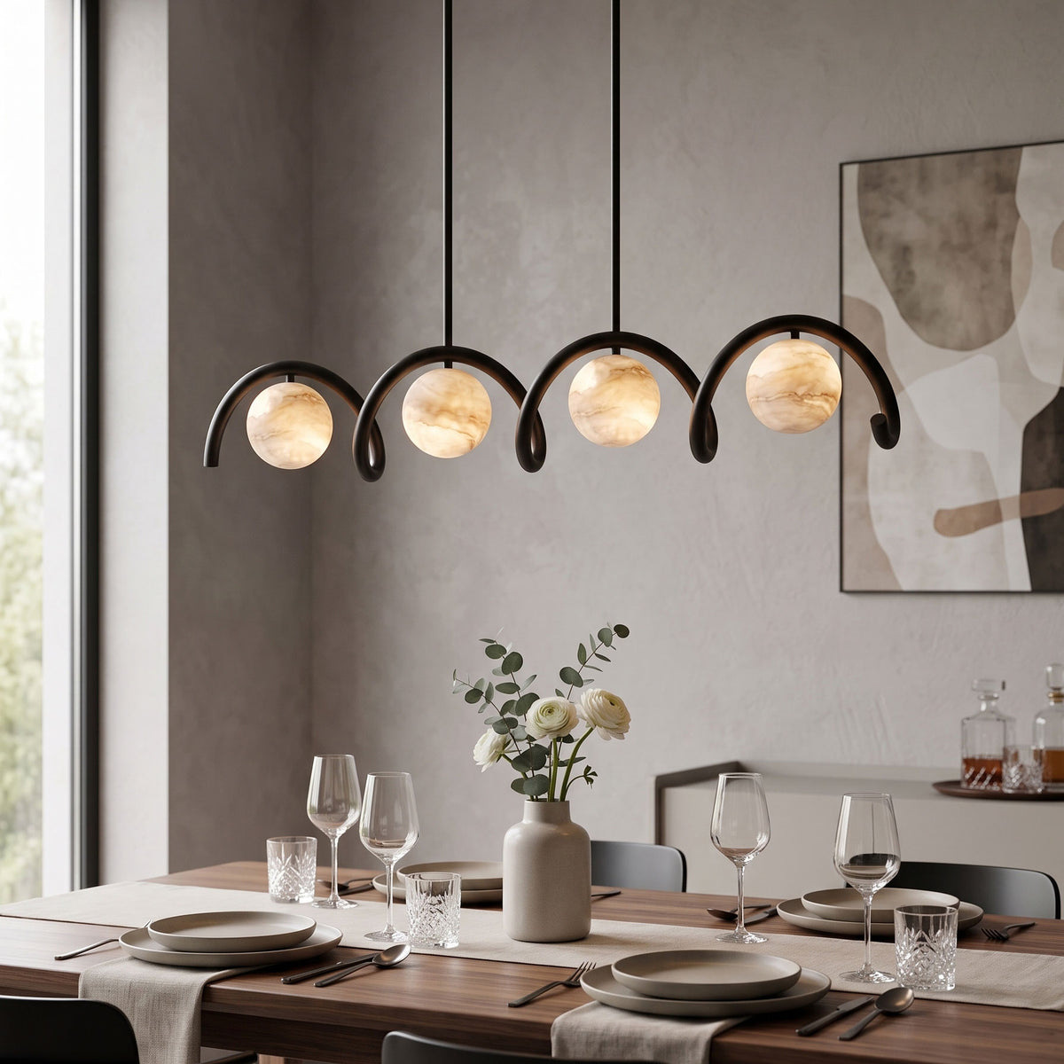 Crispin Wave Globe Chandelier