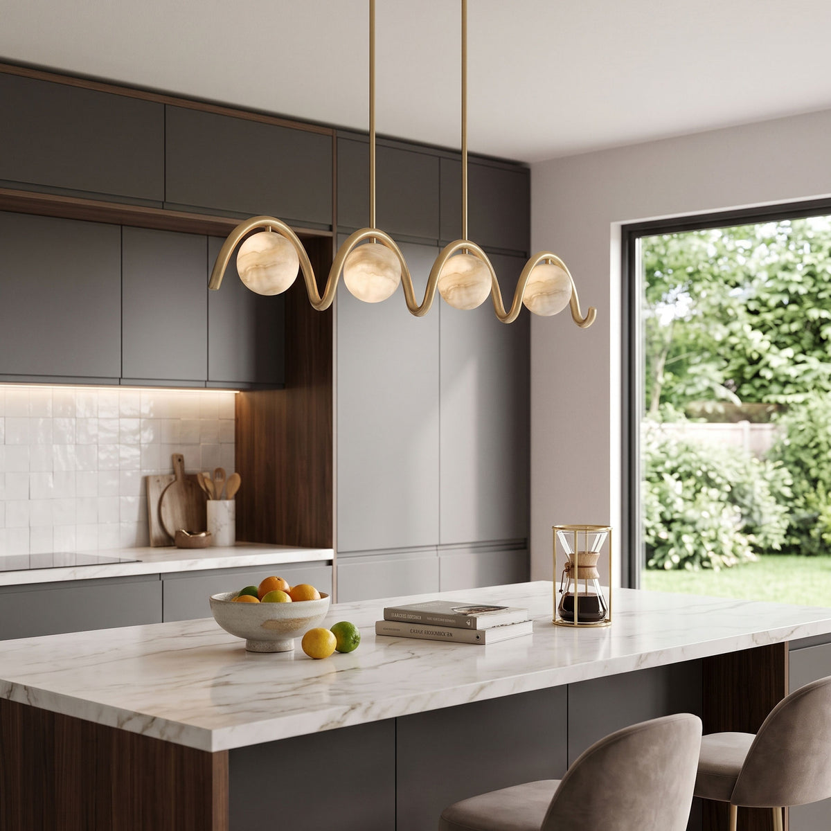 Crispin Wave Globe Chandelier