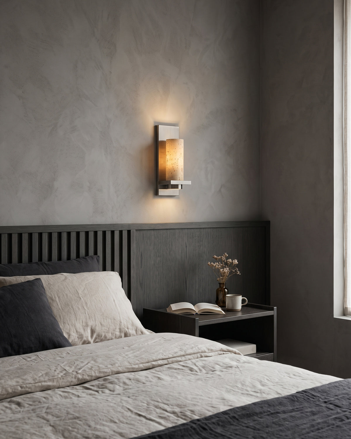 Applique Davenport in travertino naturale