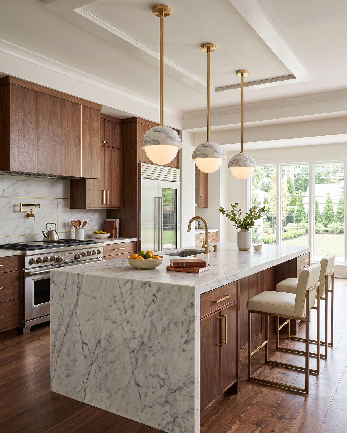 Devereux Marble Globe Pendant Light