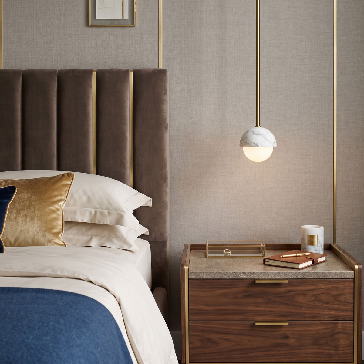Devereux Marble Globe Pendant Light