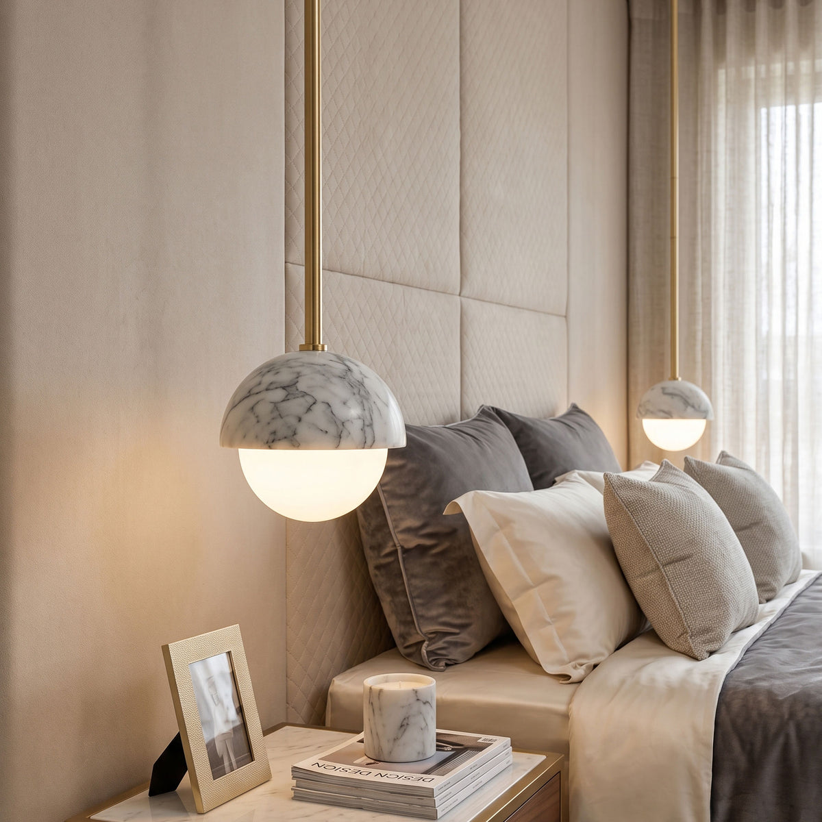 Devereux Marble Globe Pendant Light