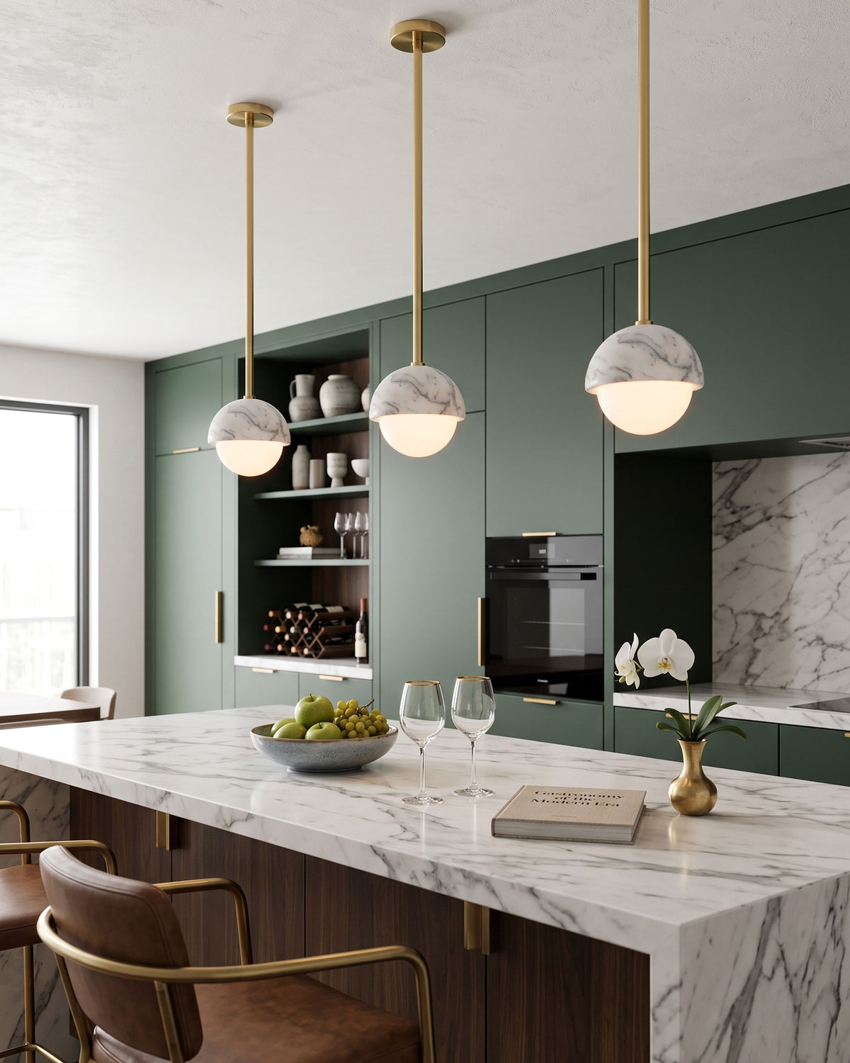Devereux Marble Globe Pendant Light
