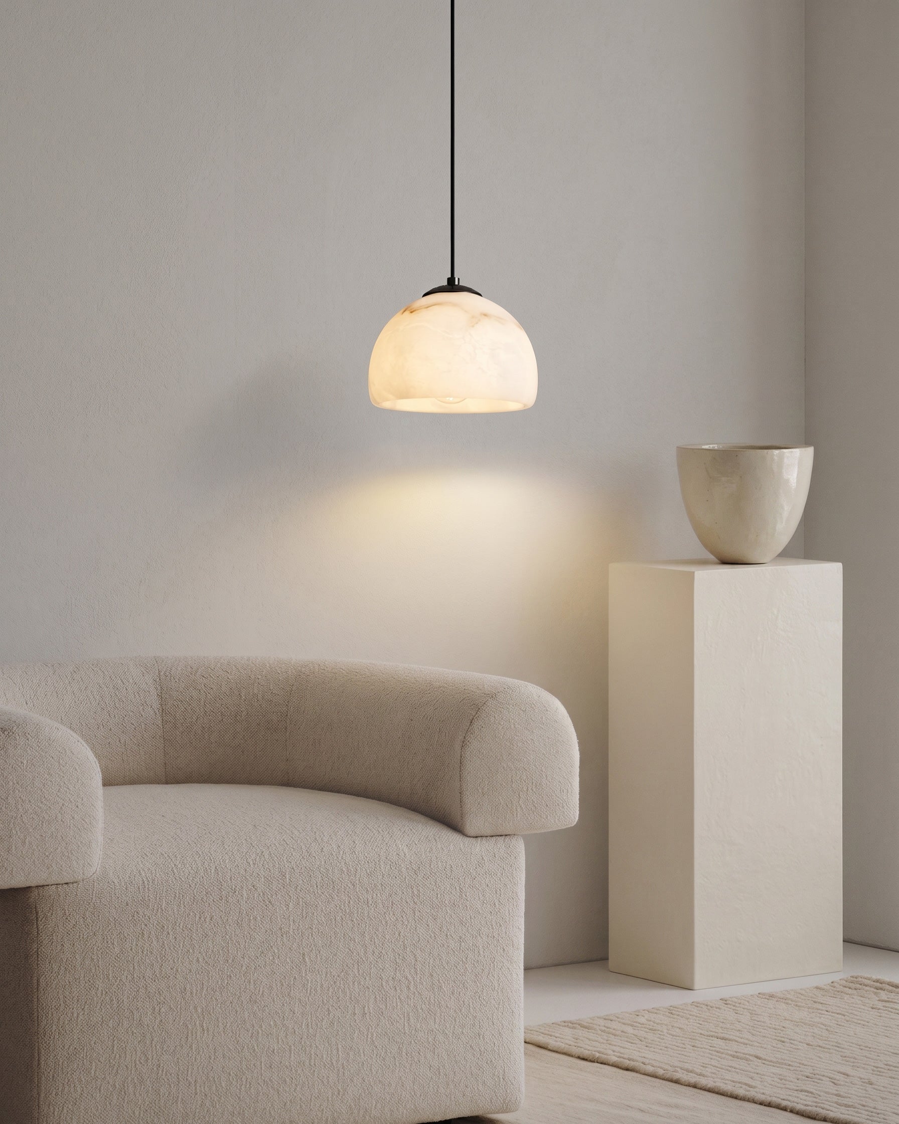 Eamon Alabaster Dome Pendant Lamp