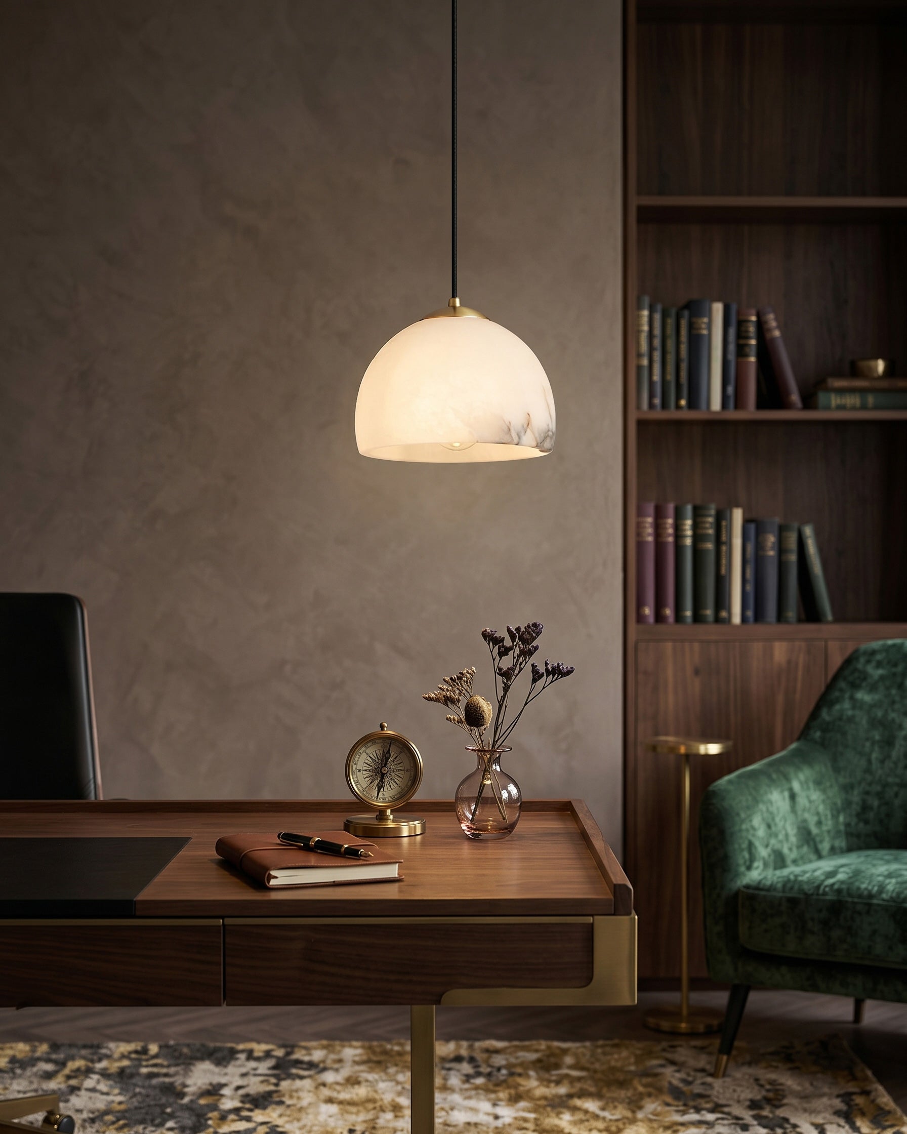 Eamon Alabaster Dome Pendant Lamp