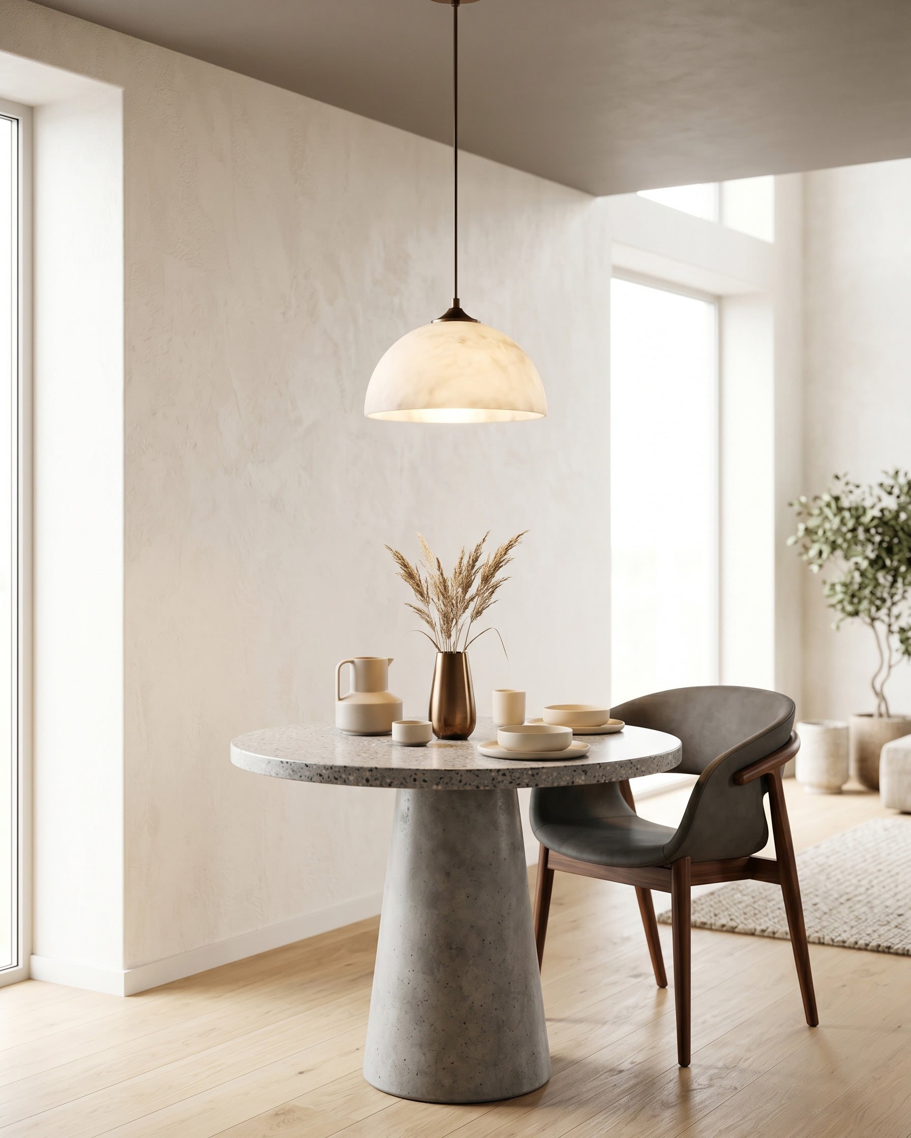 Eamon Alabaster Dome Pendant Lamp
