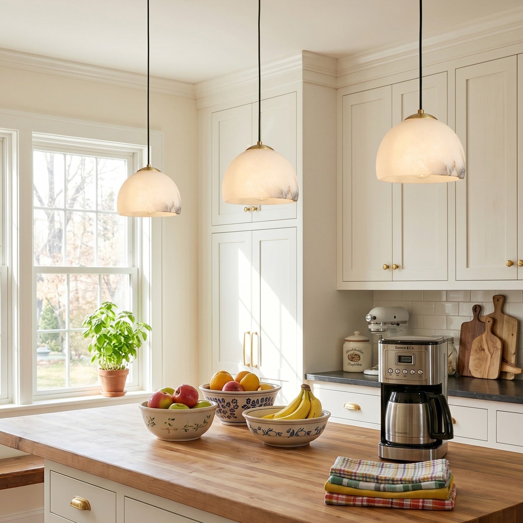 Eamon Alabaster Dome Pendant Lamp