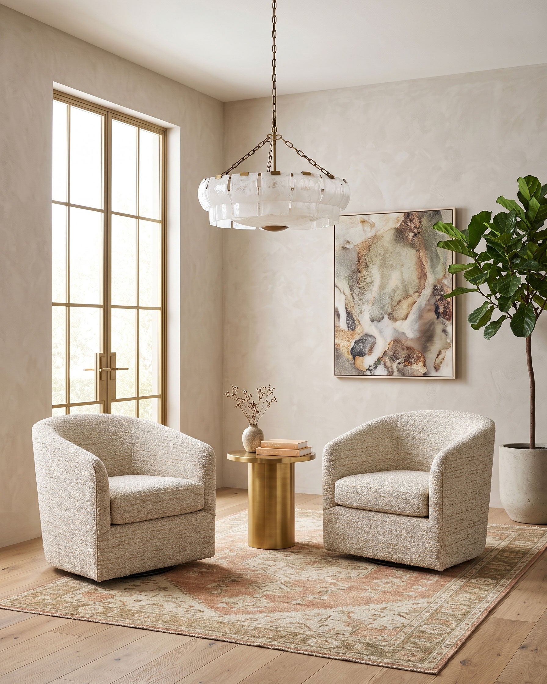 Eldon Textured Glass Chandelier