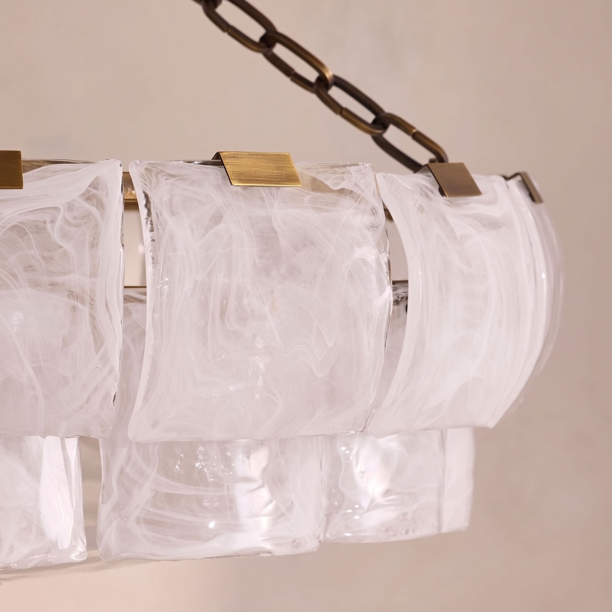 Eldon Textured Glass Chandelier