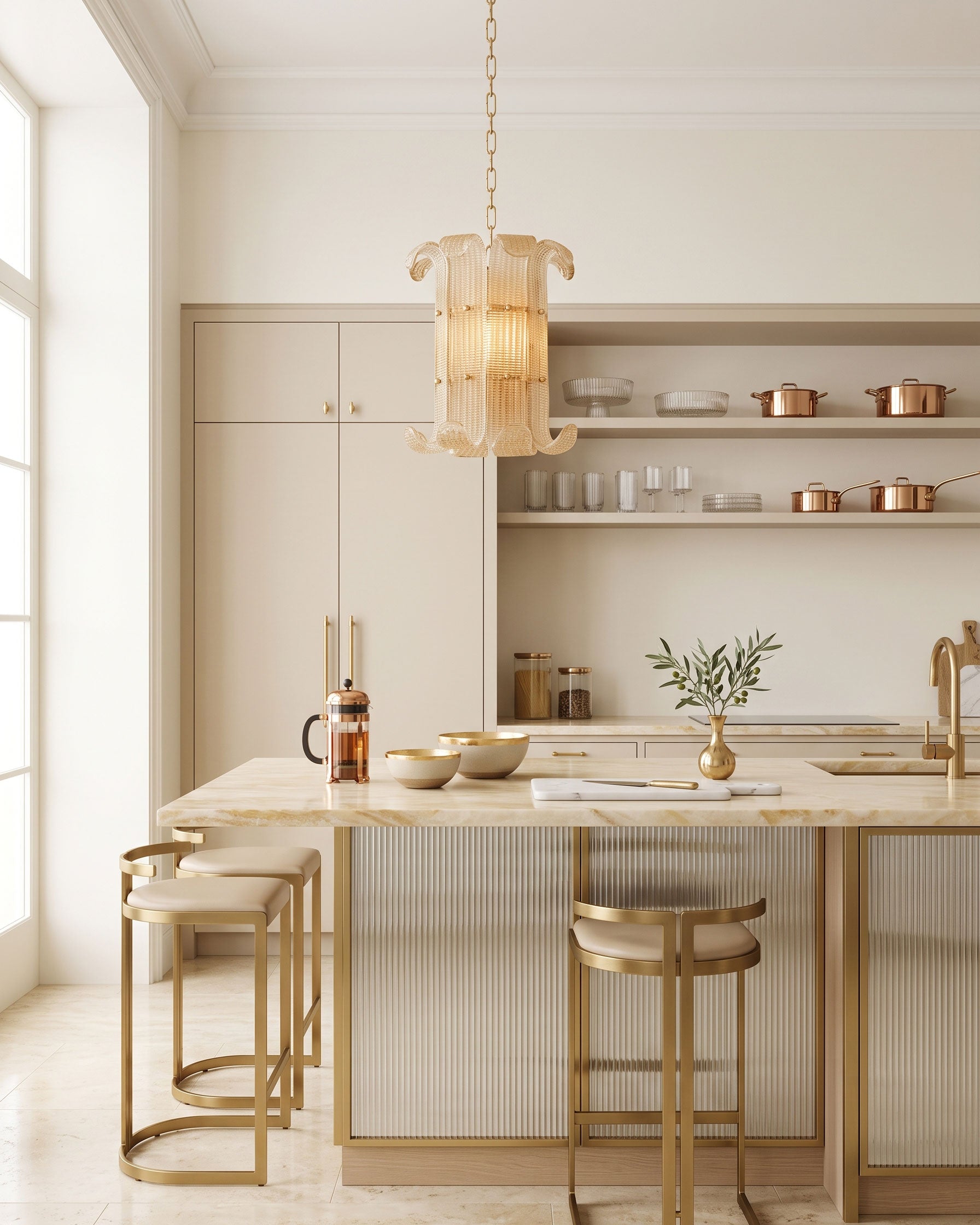 Eldridge Ribbed Chandelier
