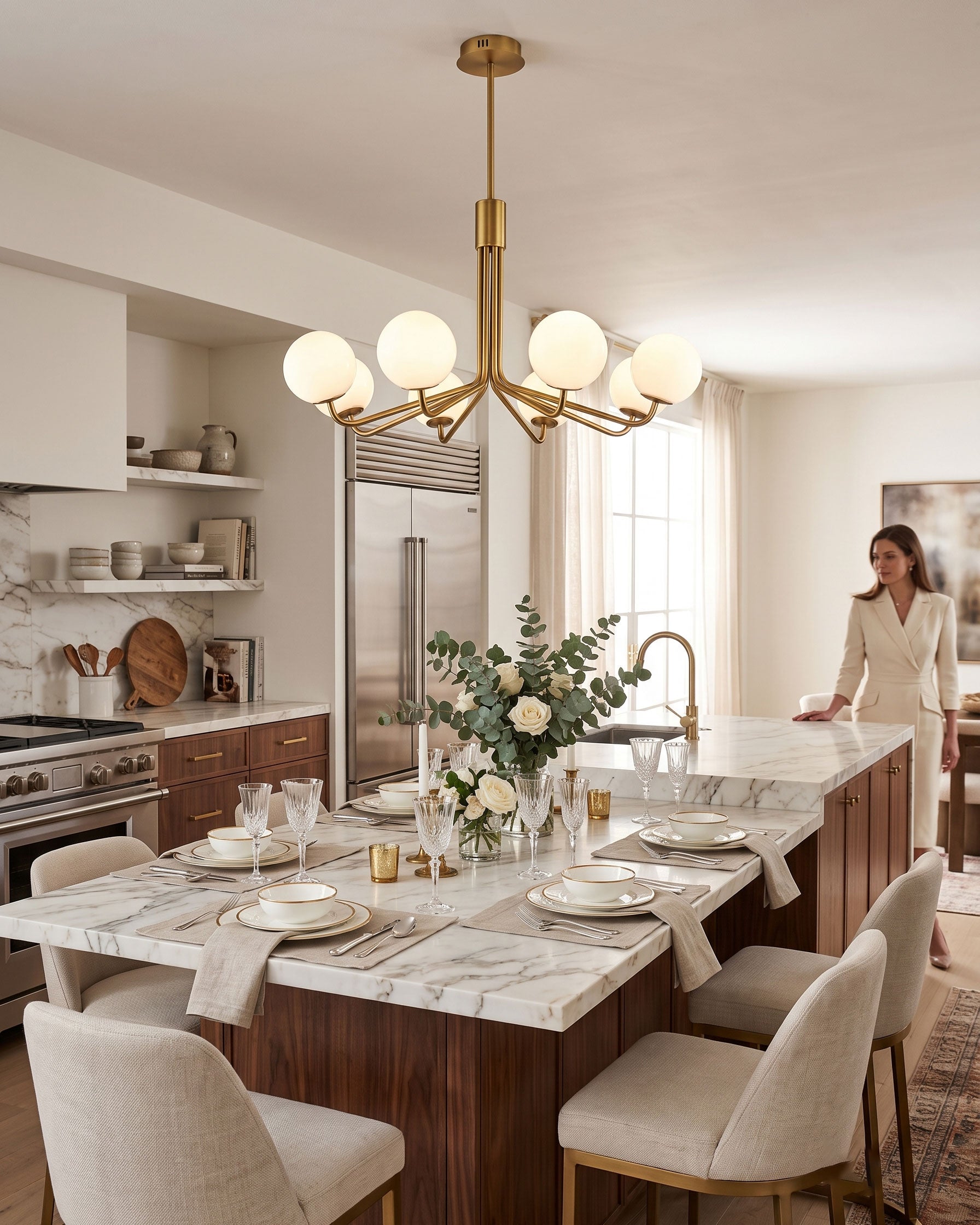 Elias Mid Century Chandelier