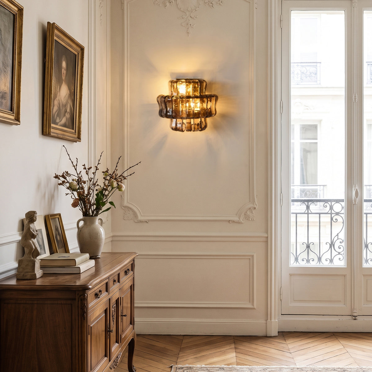 Ellington Green Ribbed Wall Sconce