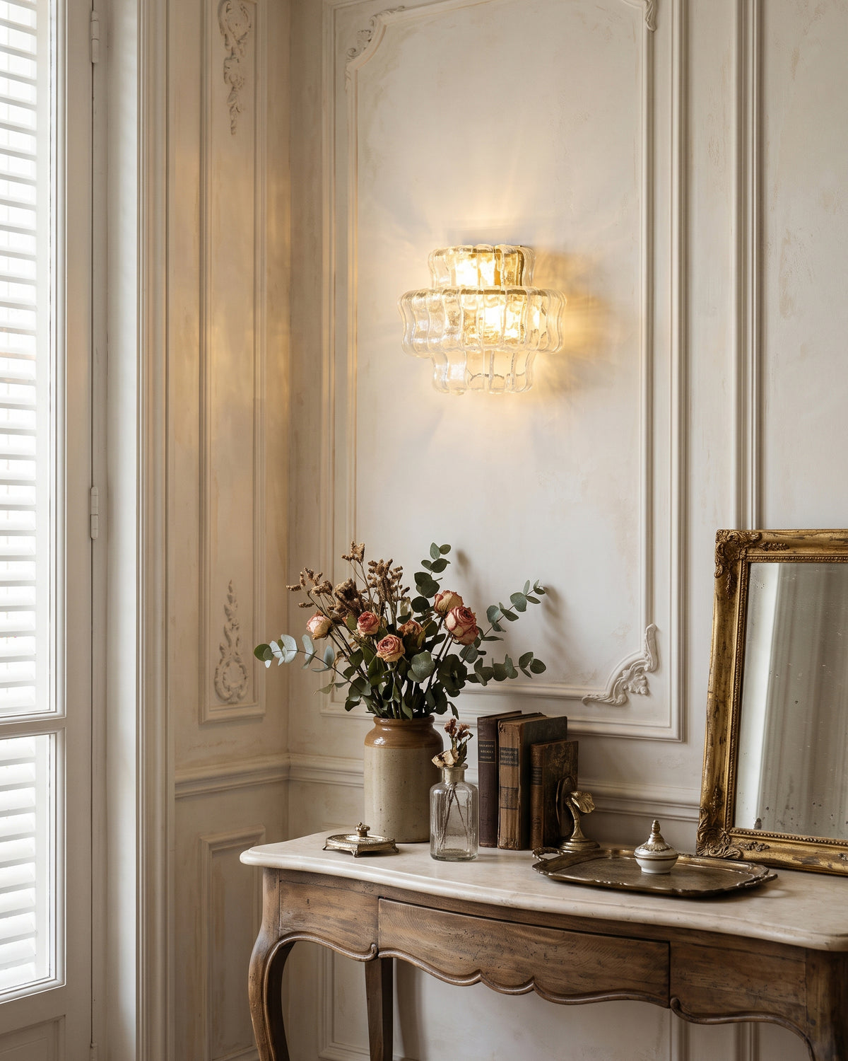 Ellington Green Ribbed Wall Sconce