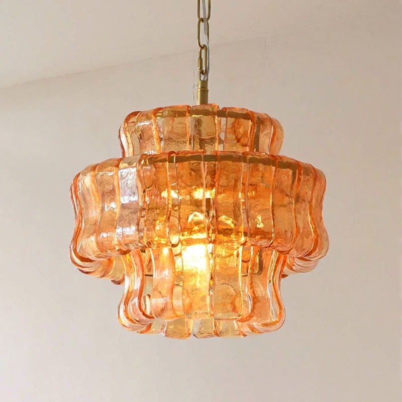 Ellington Moss Textured Glass Chandelier