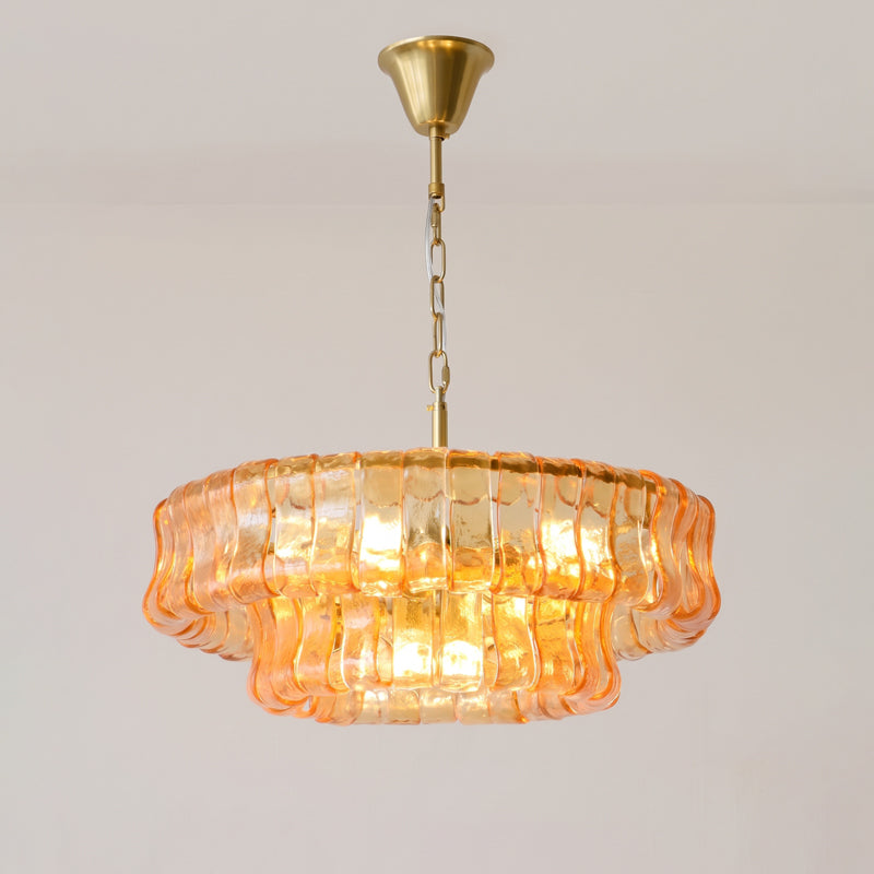 Ellington Moss Textured Glass Chandelier