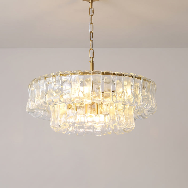 Ellington Moss Textured Glass Chandelier