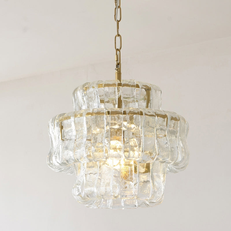 Ellington Moss Textured Glass Chandelier