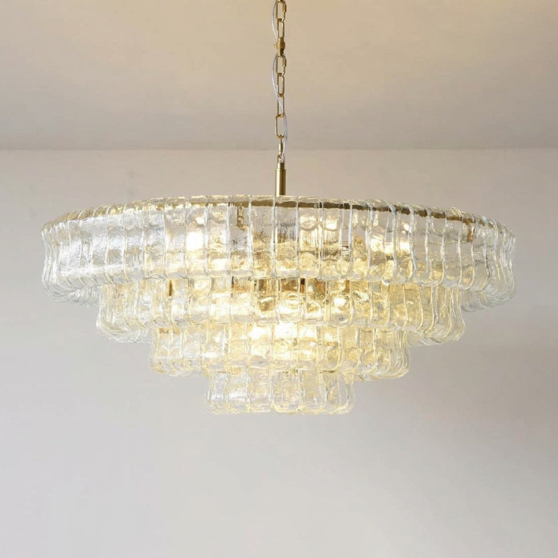 Ellington Moss Textured Glass Chandelier
