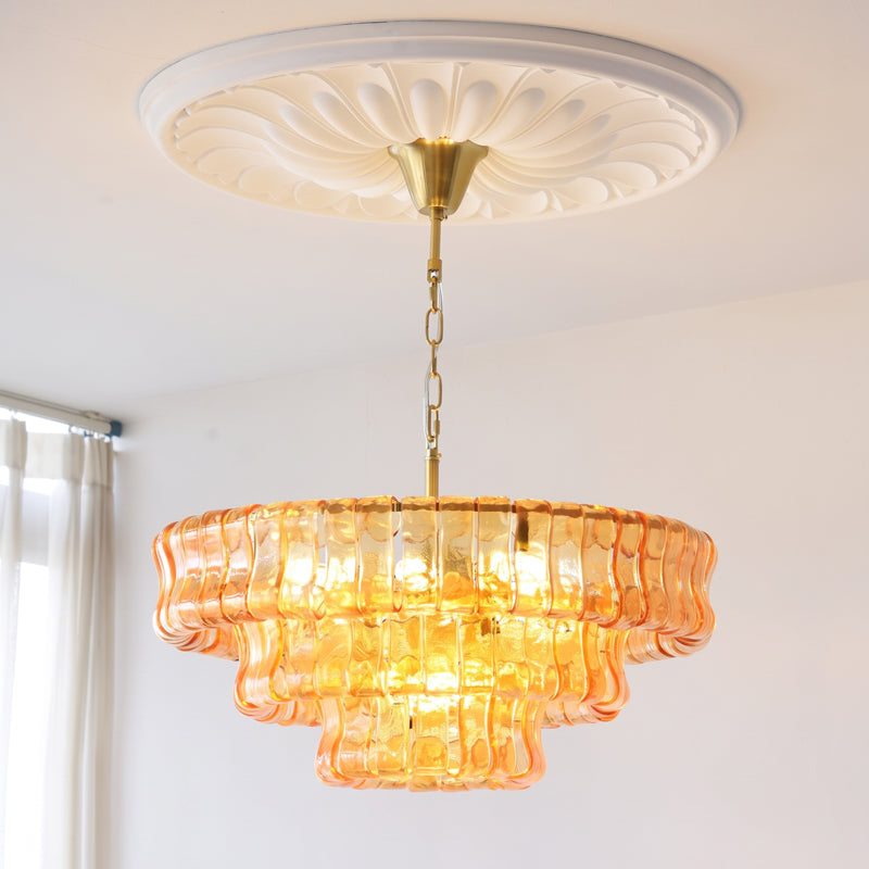Ellington Moss Textured Glass Chandelier