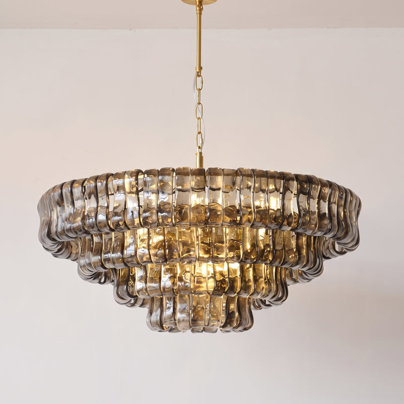Ellington Moss Textured Glass Chandelier