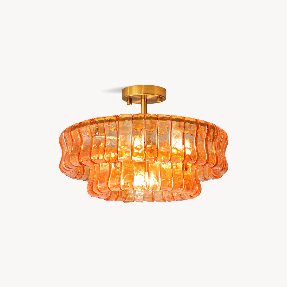 Ellington Ribbed Flush Mount Ceiling Light