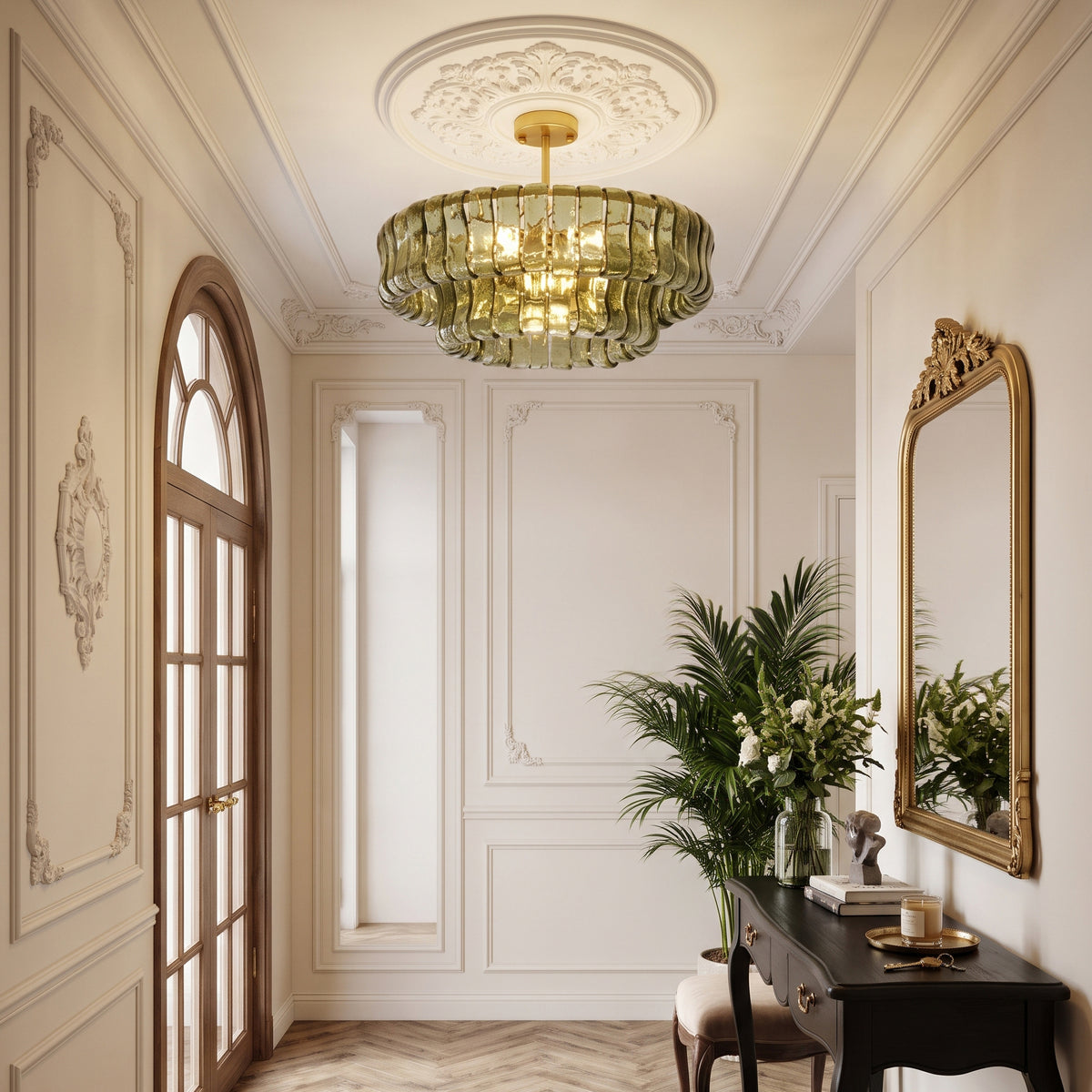 Ellington Ribbed Flush Mount Ceiling Light