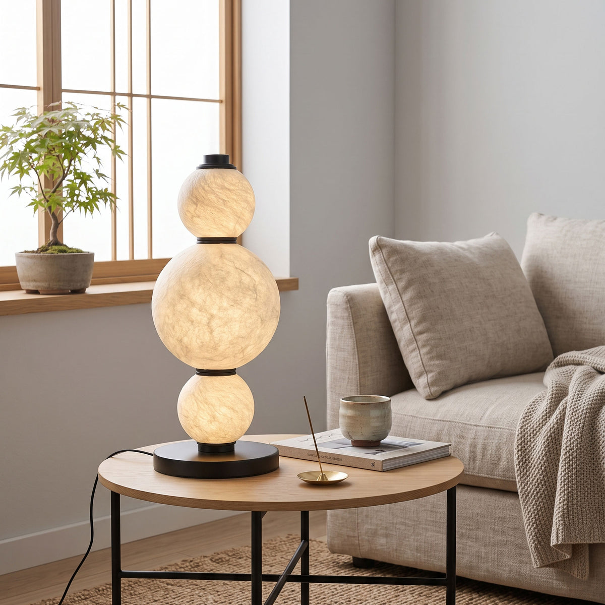 Elric Mulberry Silk Table Lamp