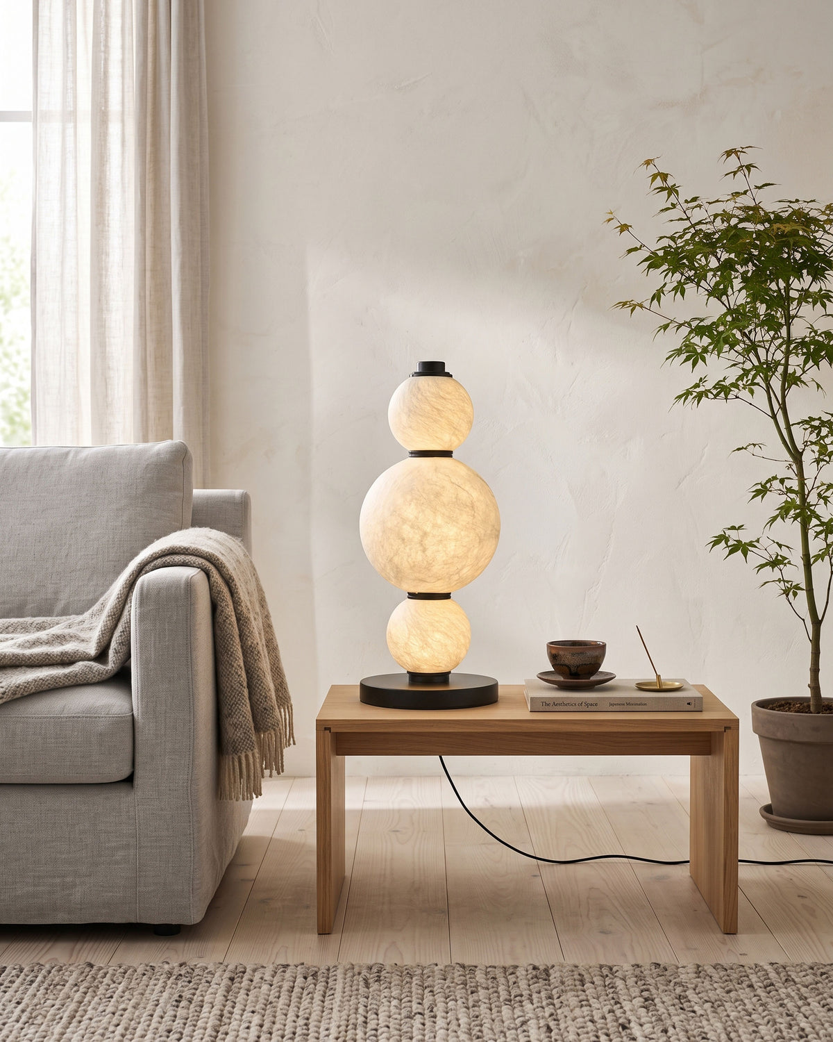 Elric Mulberry Silk Table Lamp