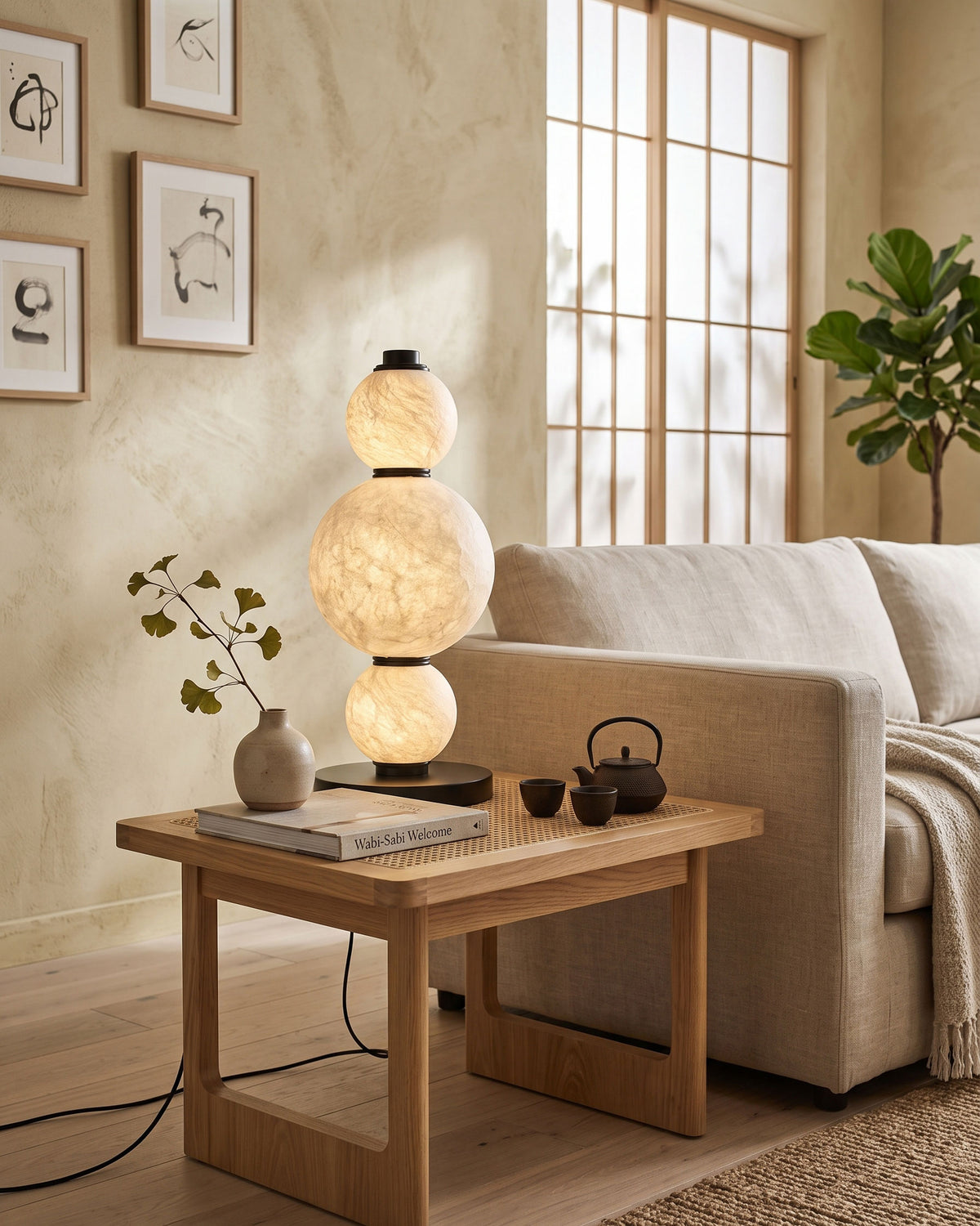 Elric Mulberry Silk Table Lamp