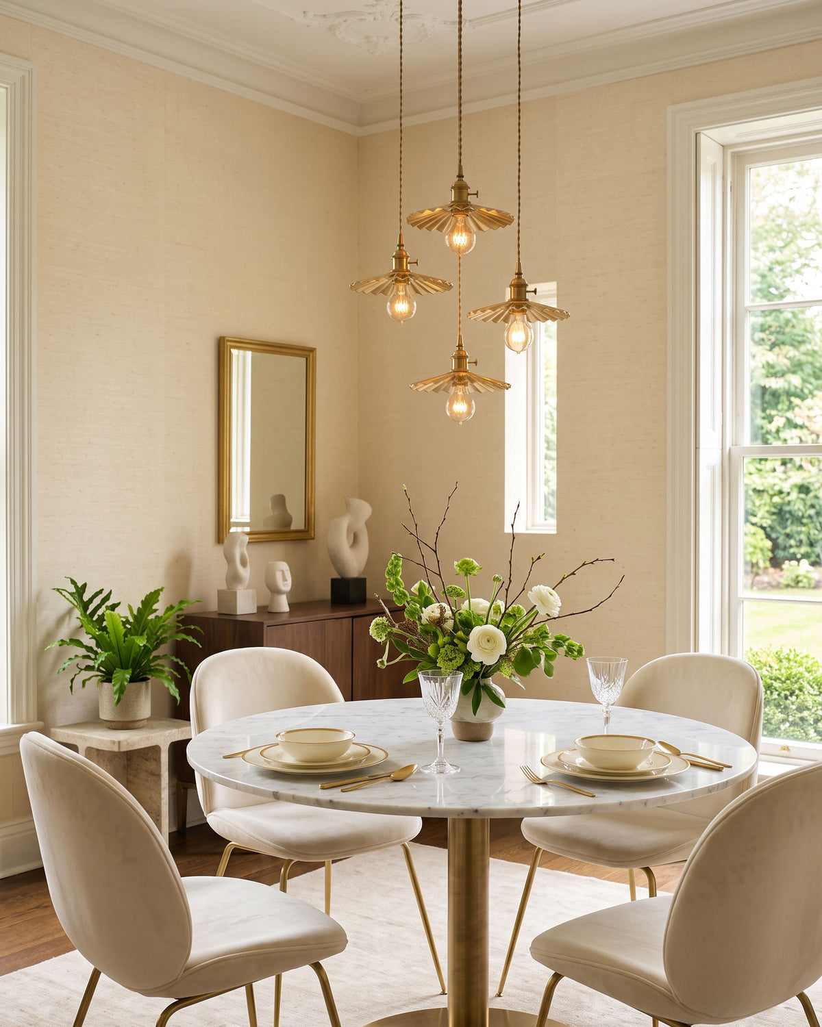 Elvira Ruffled Pendant Lamp