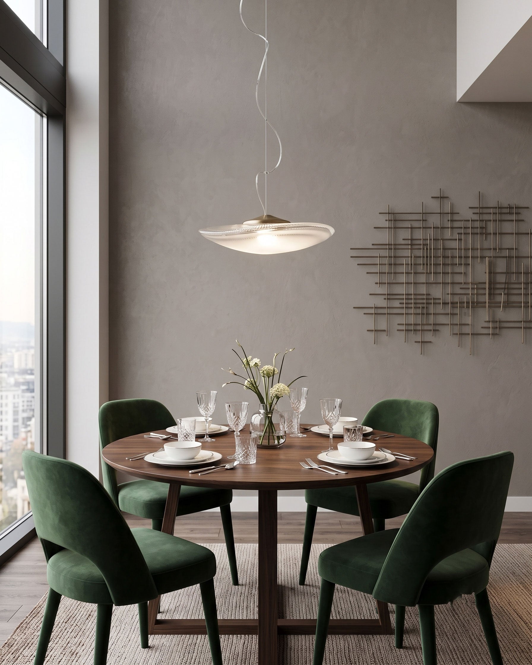 Elwood Sculptural Dish Pendant Light