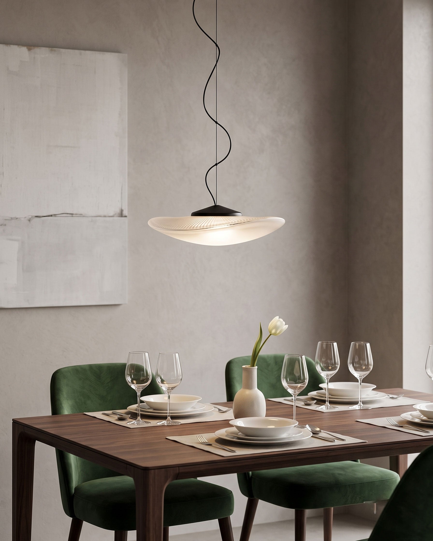Elwood Sculptural Dish Pendant Light