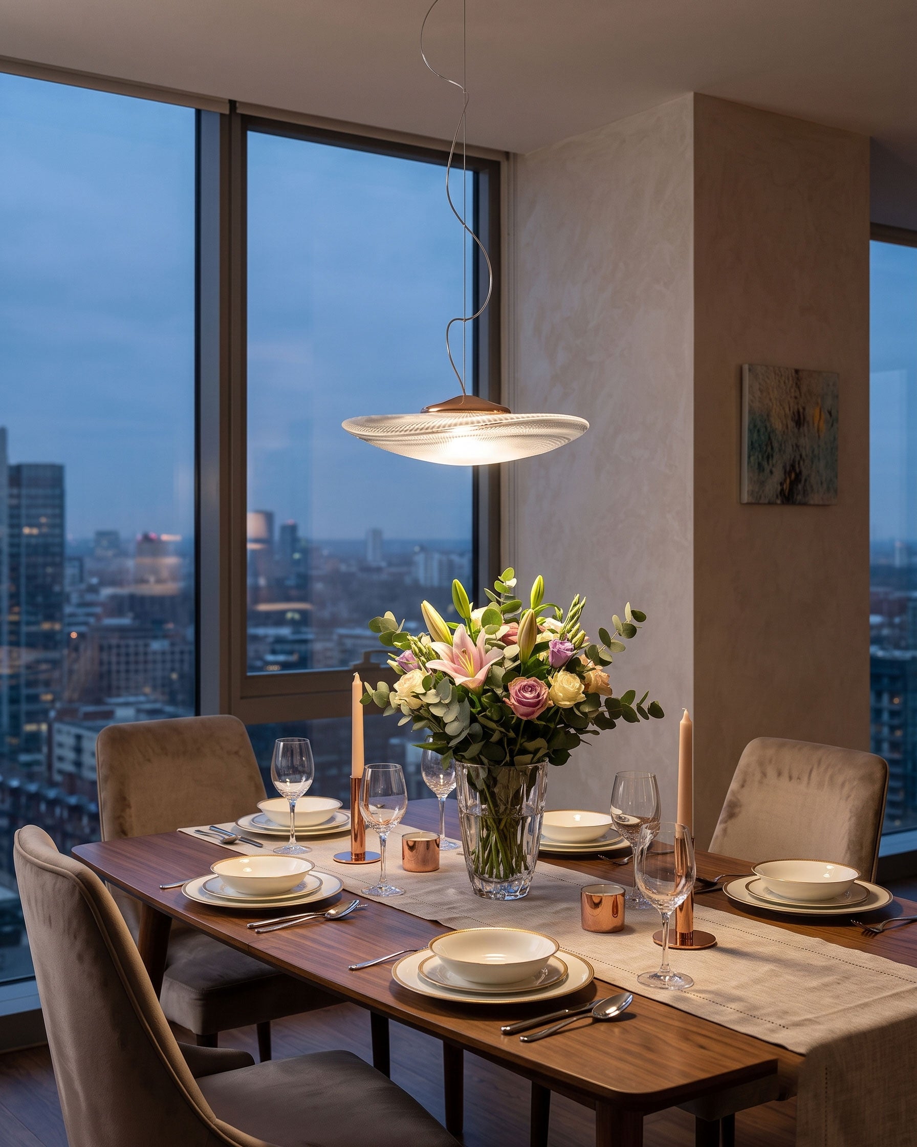 Elwood Sculptural Dish Pendant Light