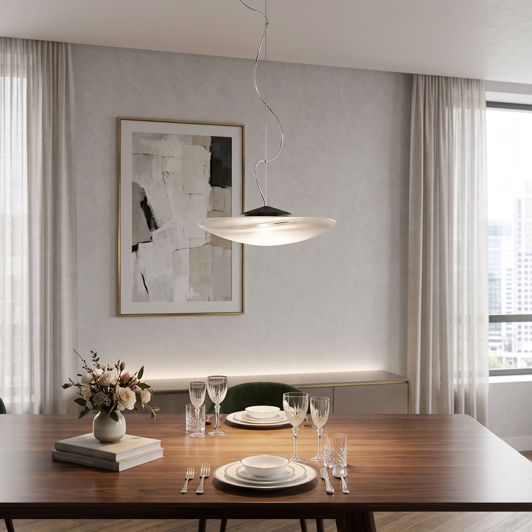 Elwood Sculptural Dish Pendant Light