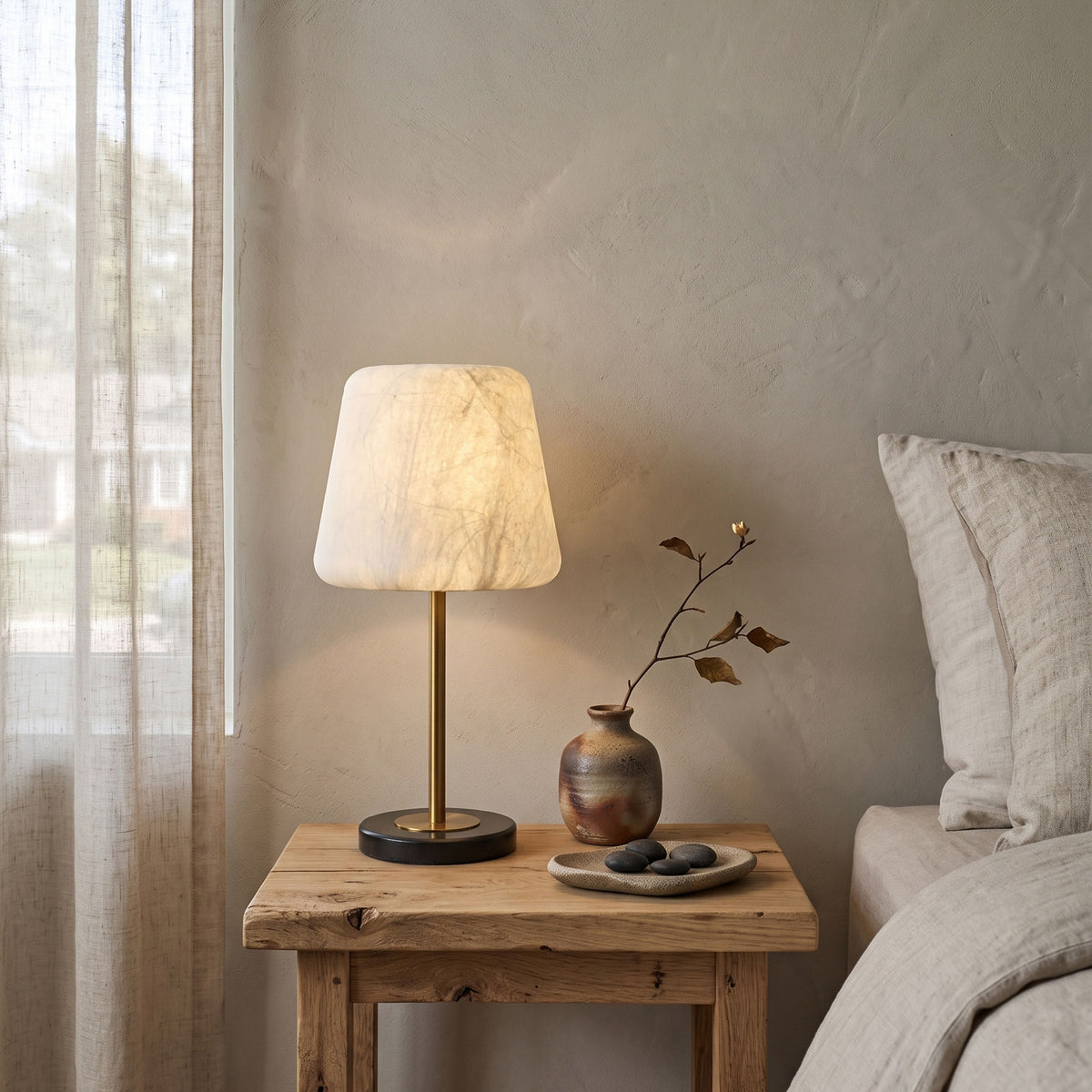 Emrys Mulberry Silk Table Lamp