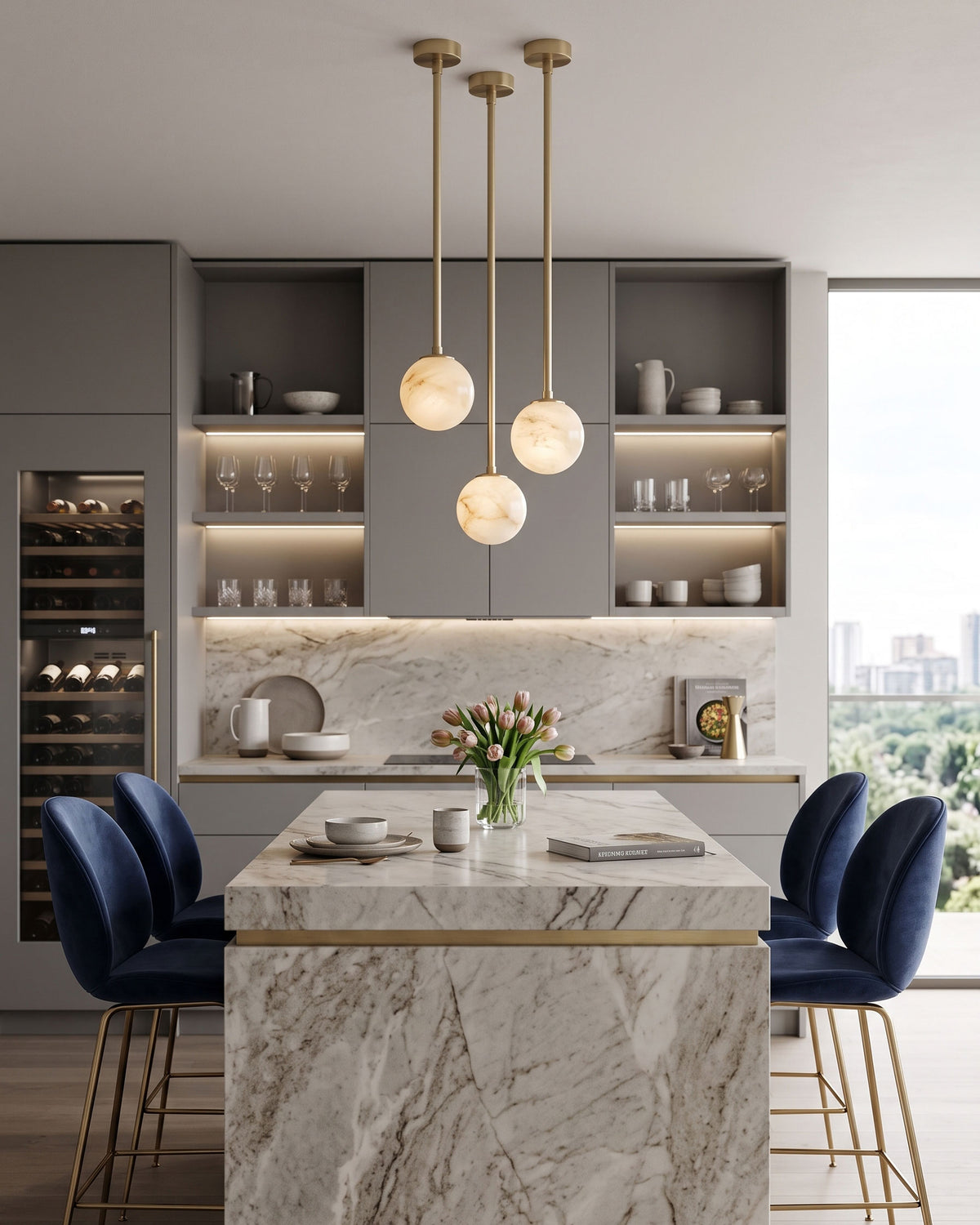 Enoch Natural Alabaster Pendant Light
