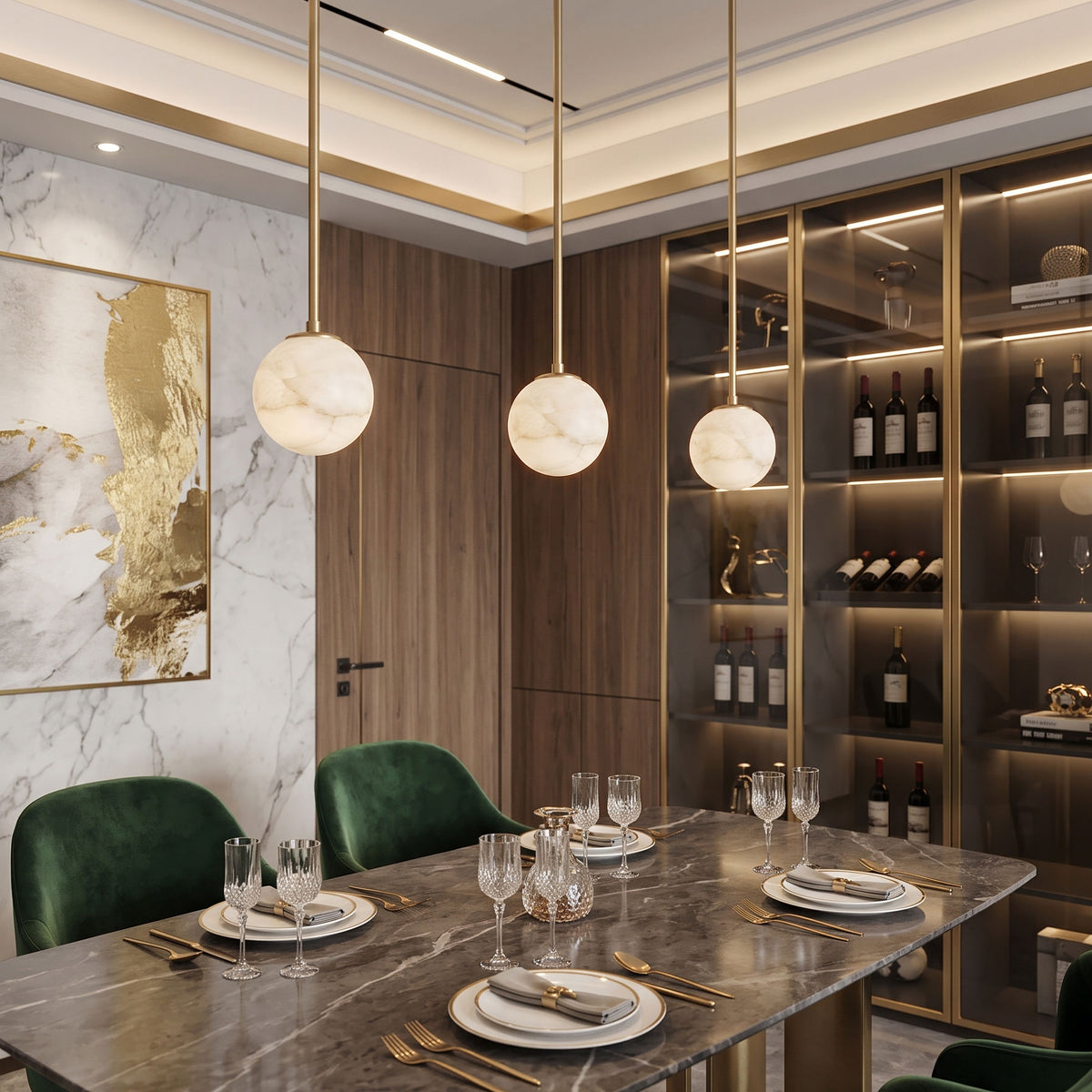Enoch Natural Alabaster Pendant Light