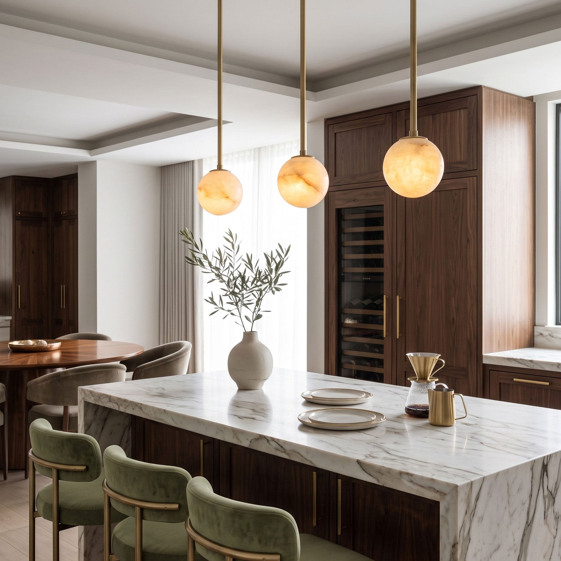 Enoch Natural Alabaster Pendant Light