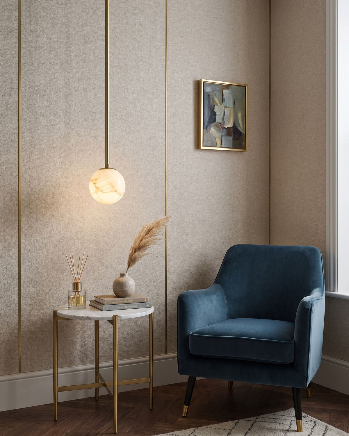 Enoch Natural Alabaster Pendant Light