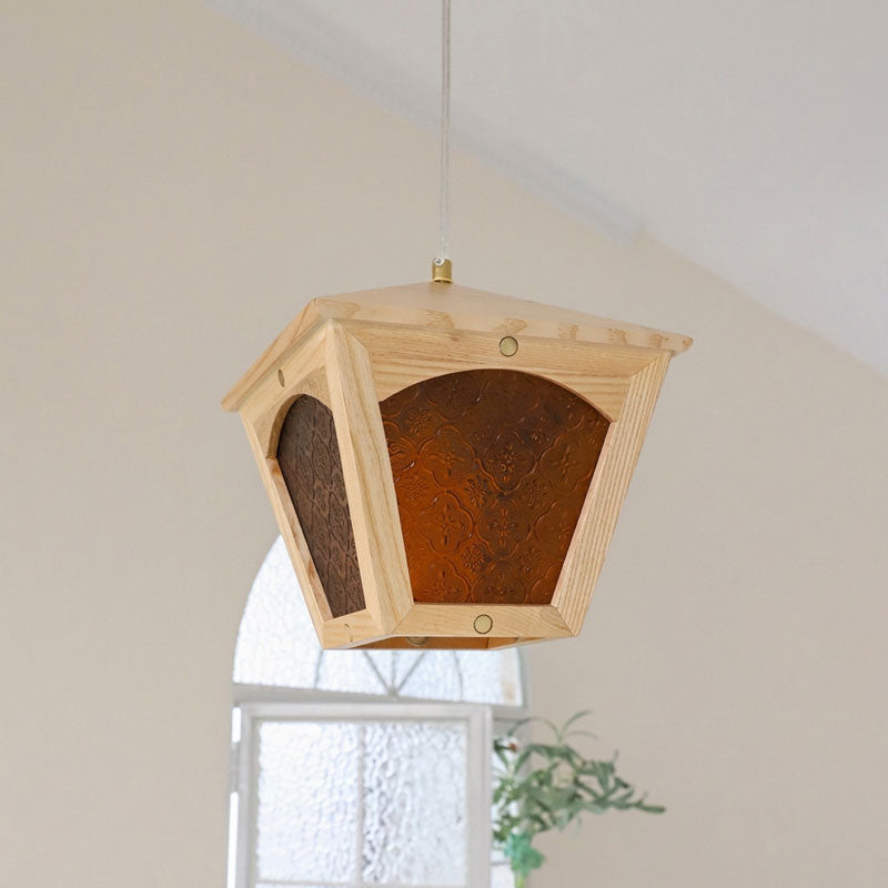 Esme Wooden Cage Pendant Light