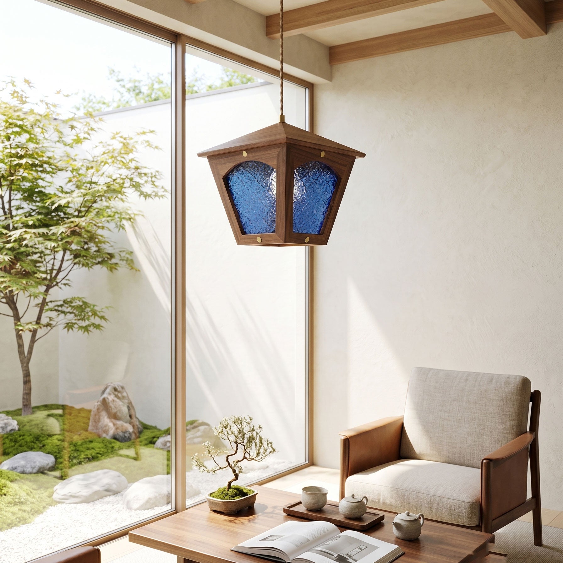 Esme Wooden Cage Pendant Light