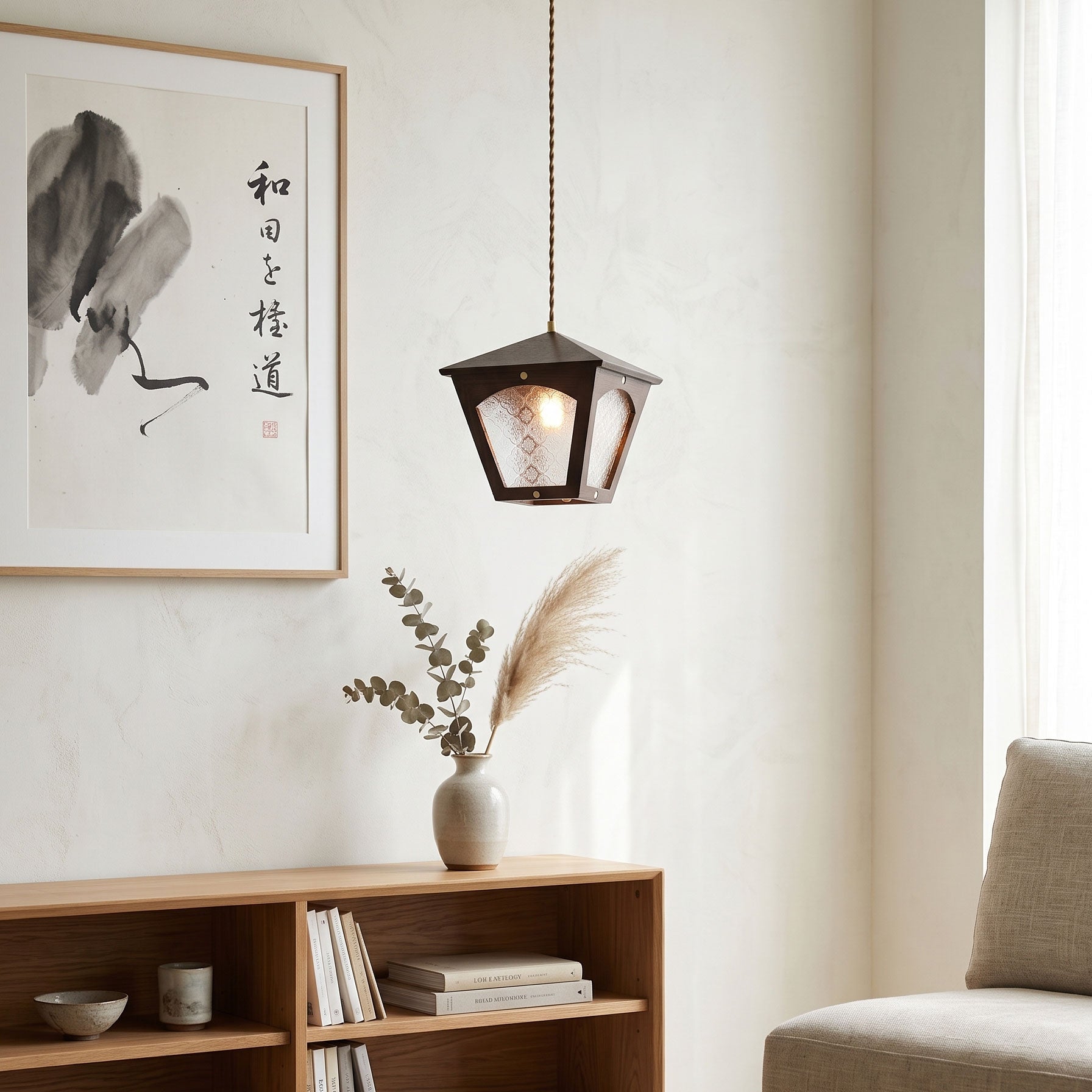 Esme Wooden Cage Pendant Light