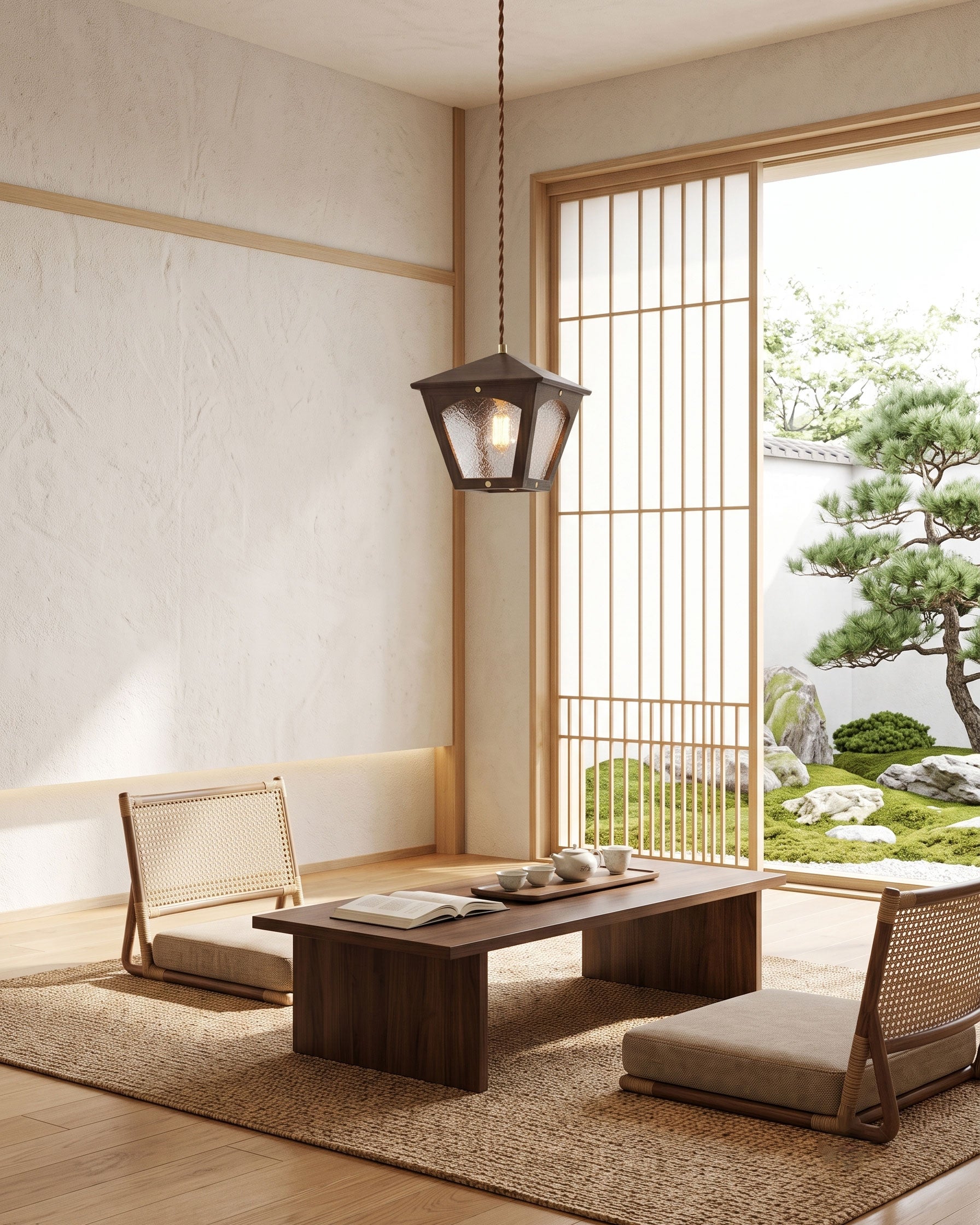 Esme Wooden Cage Pendant Light