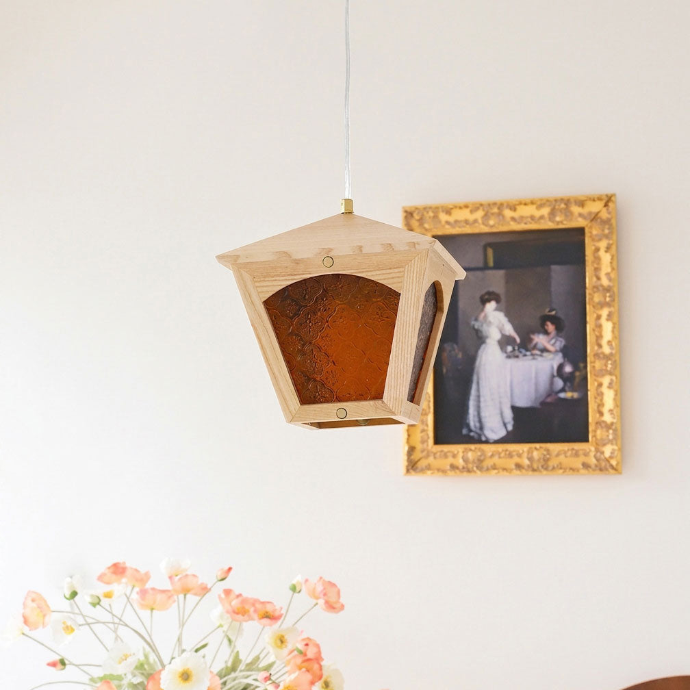 Esme Wooden Cage Pendant Light