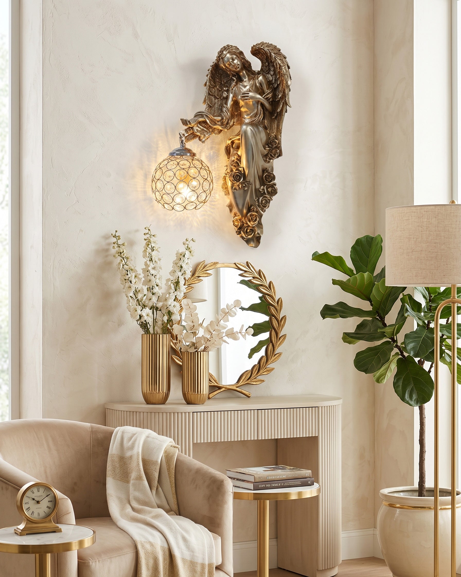 Evangeline Angel Crystal Wall Sconce